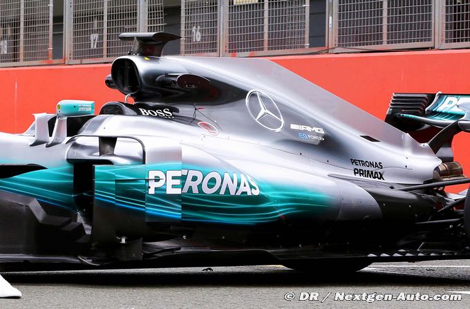 Mercedes to test 'shark fin'