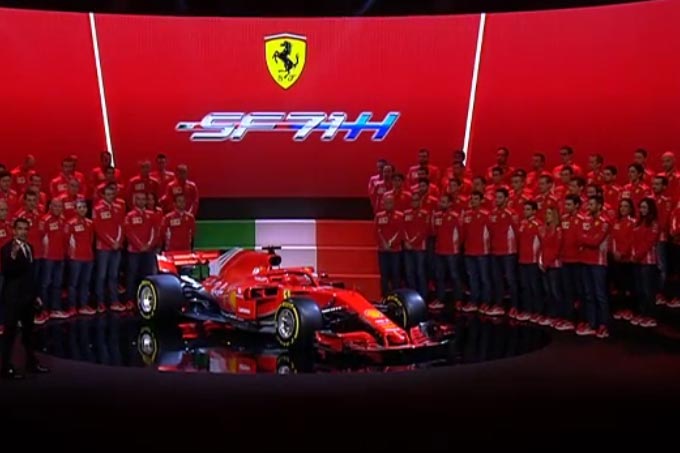 Ferrari présente la SF71H, la voiture du