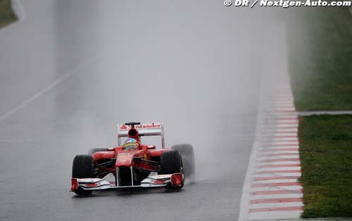 Alonso est le plus rapide sous la pluie