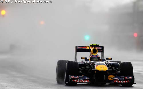 Webber le plus rapide sous la pluie