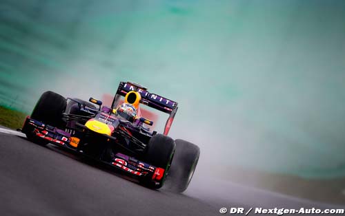 Vettel en pole au Brésil sous la pluie