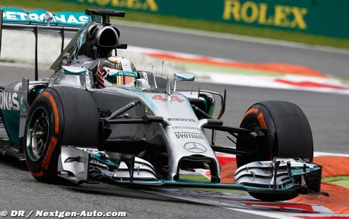 Monza : Hamilton en pole devant Rosberg