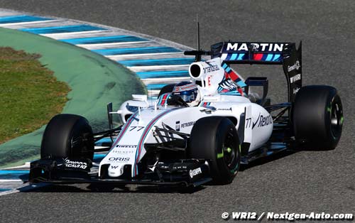 Williams en piste à Jerez aujourd'h