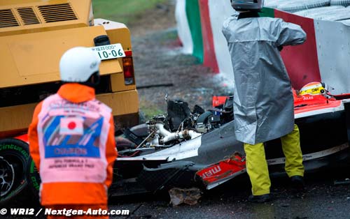 Jules Bianchi a subi un impact de 254 G