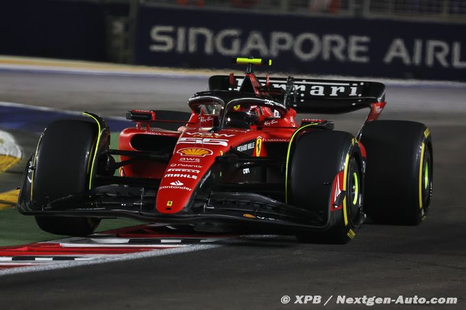 Sainz en pole à Singapour, Verstappen