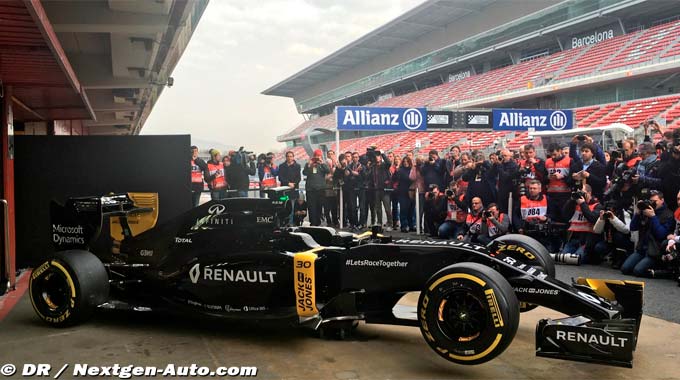 Renault F1 présente sa RS16 à Barcelone
