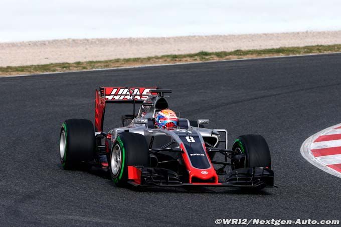 Debut shock as Haas front wing fails