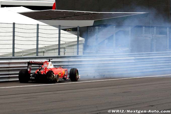 Pirelli explique la crevaison de Vettel