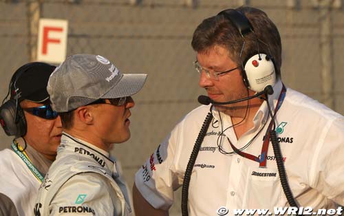 Brawn plays down Schumacher improvement