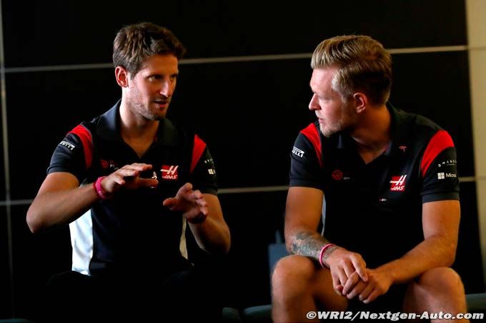 Haas drivers exchange compliments