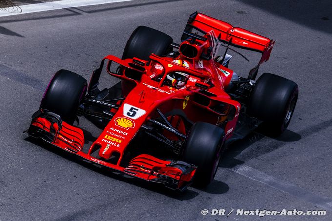 Title favourite Vettel's Ferrari