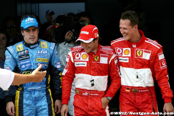 Massa compare Schumacher et Alonso