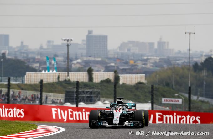 Les Mercedes en première ligne au Japon