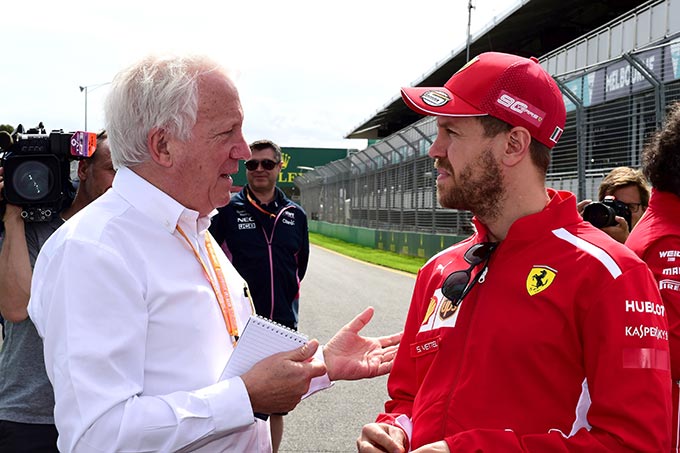 Vettel, Hamilton, Kubica et Verstappen