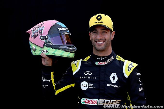 Ricciardo explique le message écrit sur