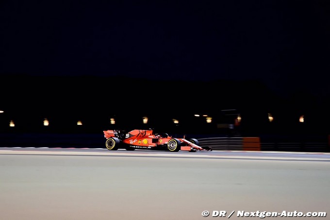 Bahrain, FP2 : Vettel leads a Ferrari