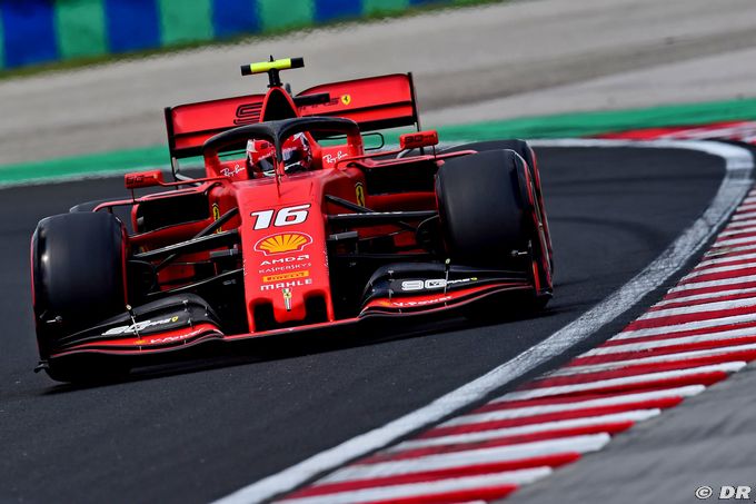 Ferrari et Leclerc en piste aujourd