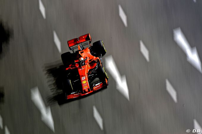 Vettel, 3e sur la grille à Singapour,