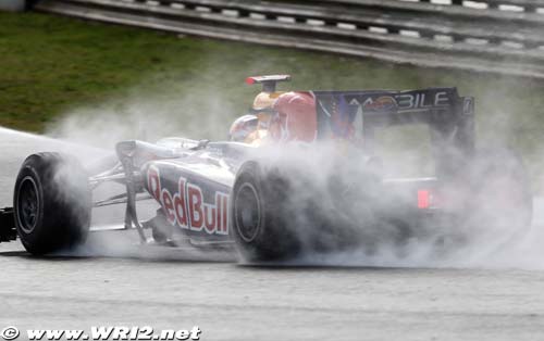Vettel on top as the rains continue