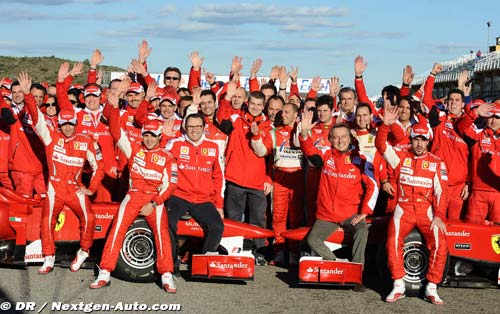 The Reds party at the Valencia Circuit