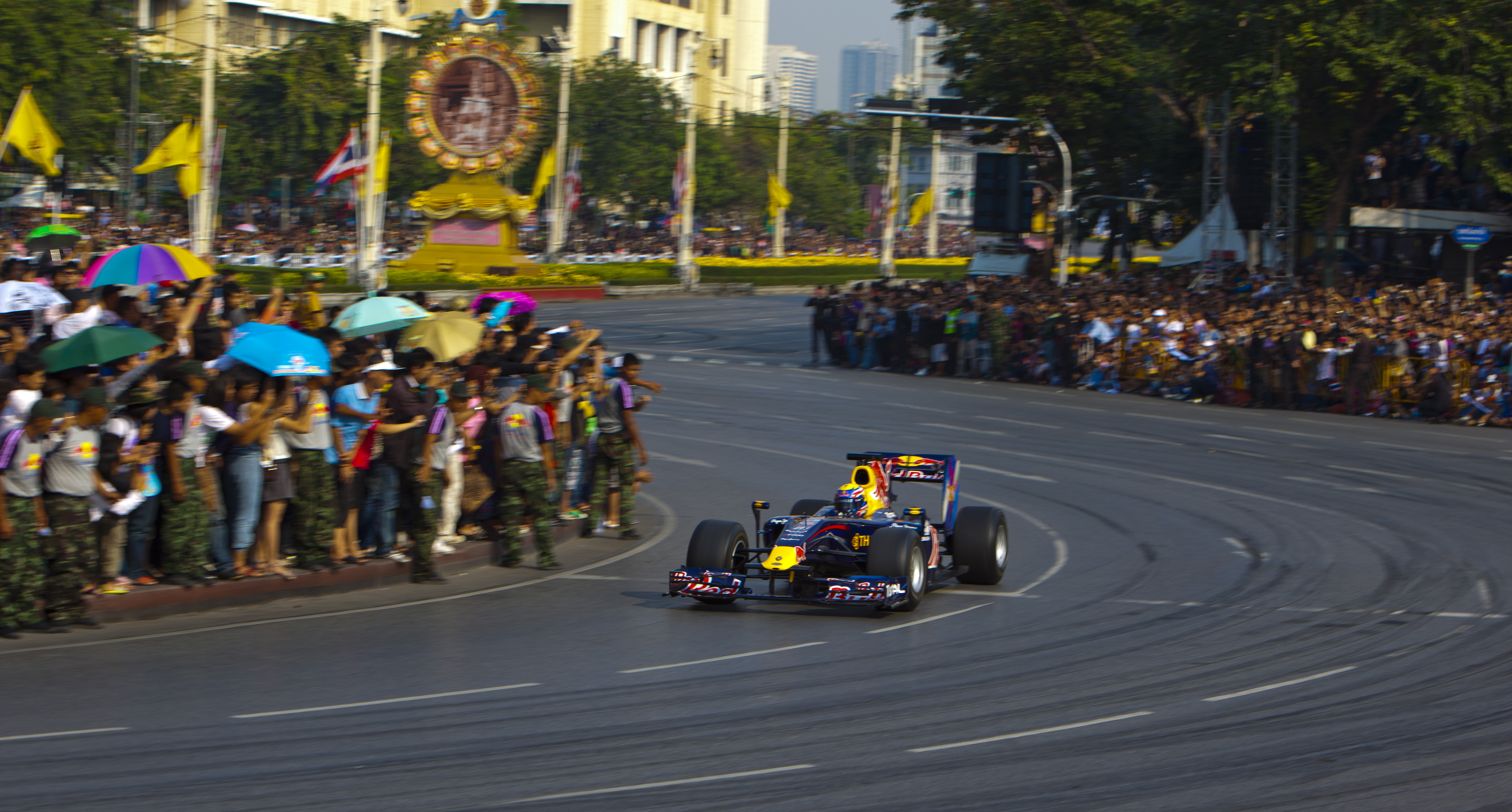 Red Bull's Mark Webber drives (…)