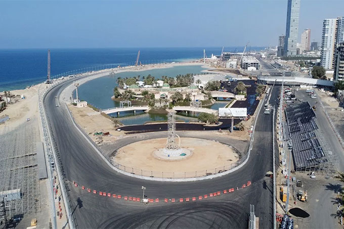 Construction of Saudi F1 track still (…)