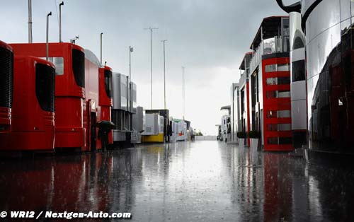Rain in Hungary as F1 circus moves on