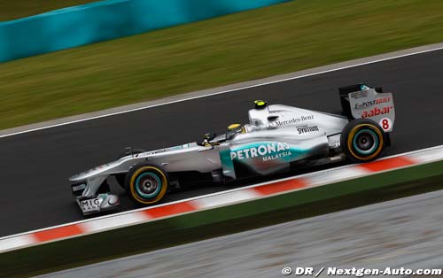 La pluie a trompé Mercedes