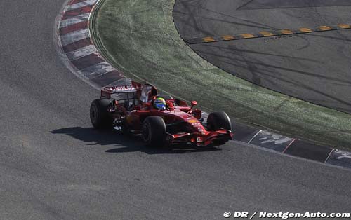 Massa tests the F2008