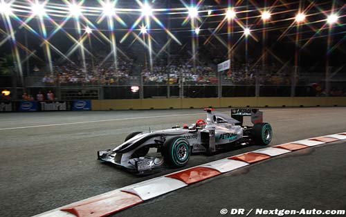 Schumacher retrouve Singapour avec joie