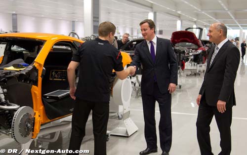 David Cameron en visite chez McLaren