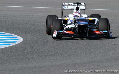 Kobayashi a piloté la C31 à Jerez