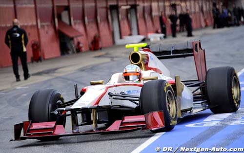 The HRT F112 makes its debut at Montmeló