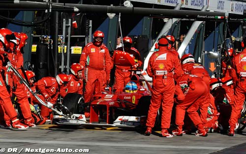 Ferrari setting 2012 pace in the pits