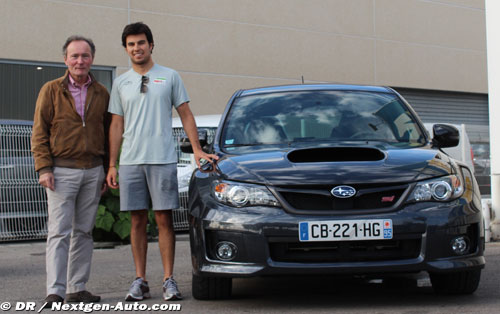 Sergio Perez chez Subaru à Nice