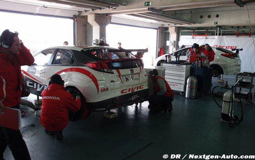 Honda testing at Aragon Motorland