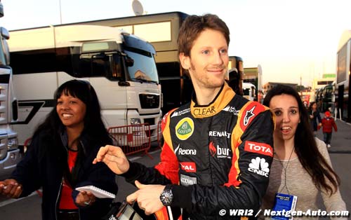 Grosjean a bien testé les pneus pluie