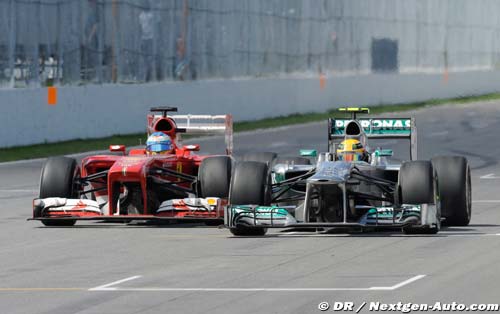 Ferrari in the overtaking lane