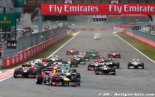 La F1 rejette les 2 arrêts obligatoires