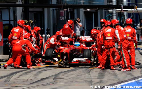 Arrêts aux stands : Ferrari devance