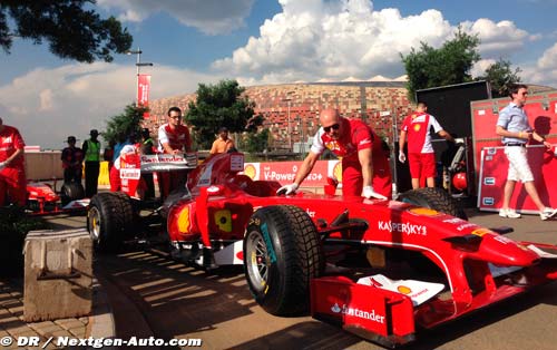 Ferrari shows up in South Africa