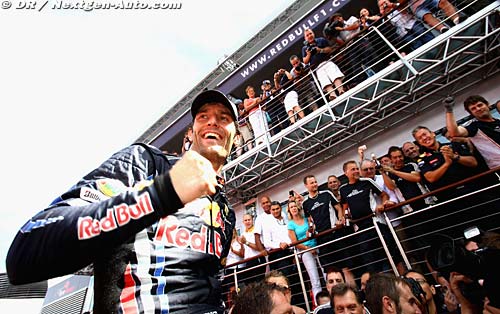 Mark Webber a mis de l'eau dans (…)