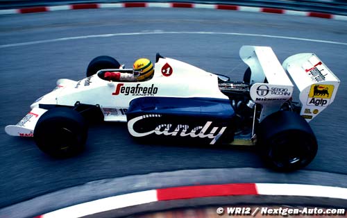 La Toleman Hart TG184-2 de Senna est (…)