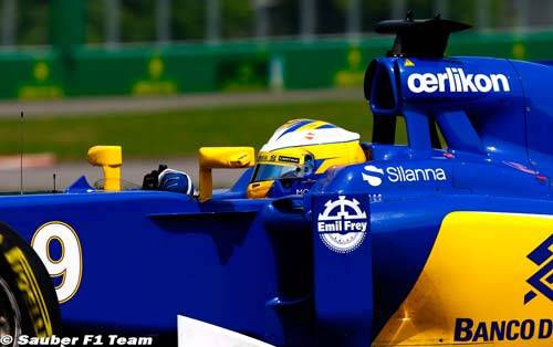 Sauber à la traîne au Canada