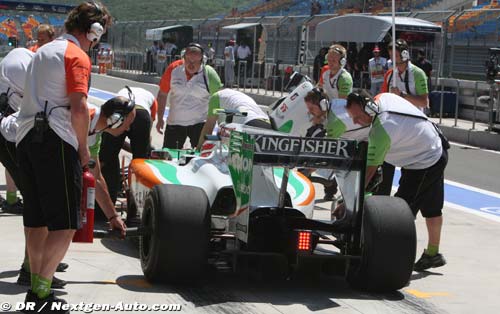 Une seule Force India avec le diffuseur