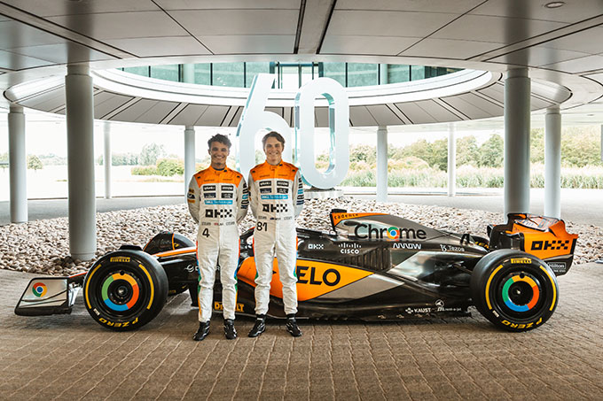 Formule 1 |  McLaren F1 brengt de chromen verf voor Silverstone opnieuw uit