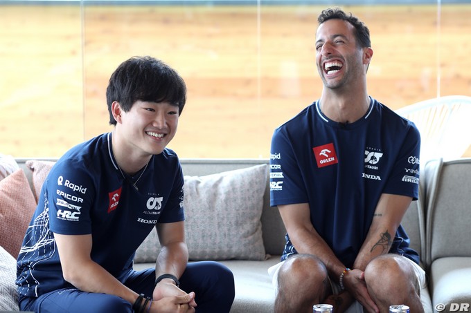 Tsunoda sur l'arrivée de Ricciardo