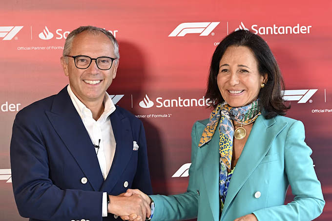 La F1 annonce Santander comme nouveau