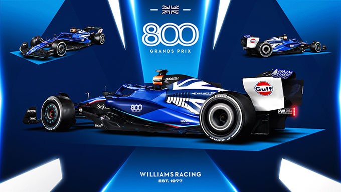 Williams dévoile sa livrée 800e GP (…)