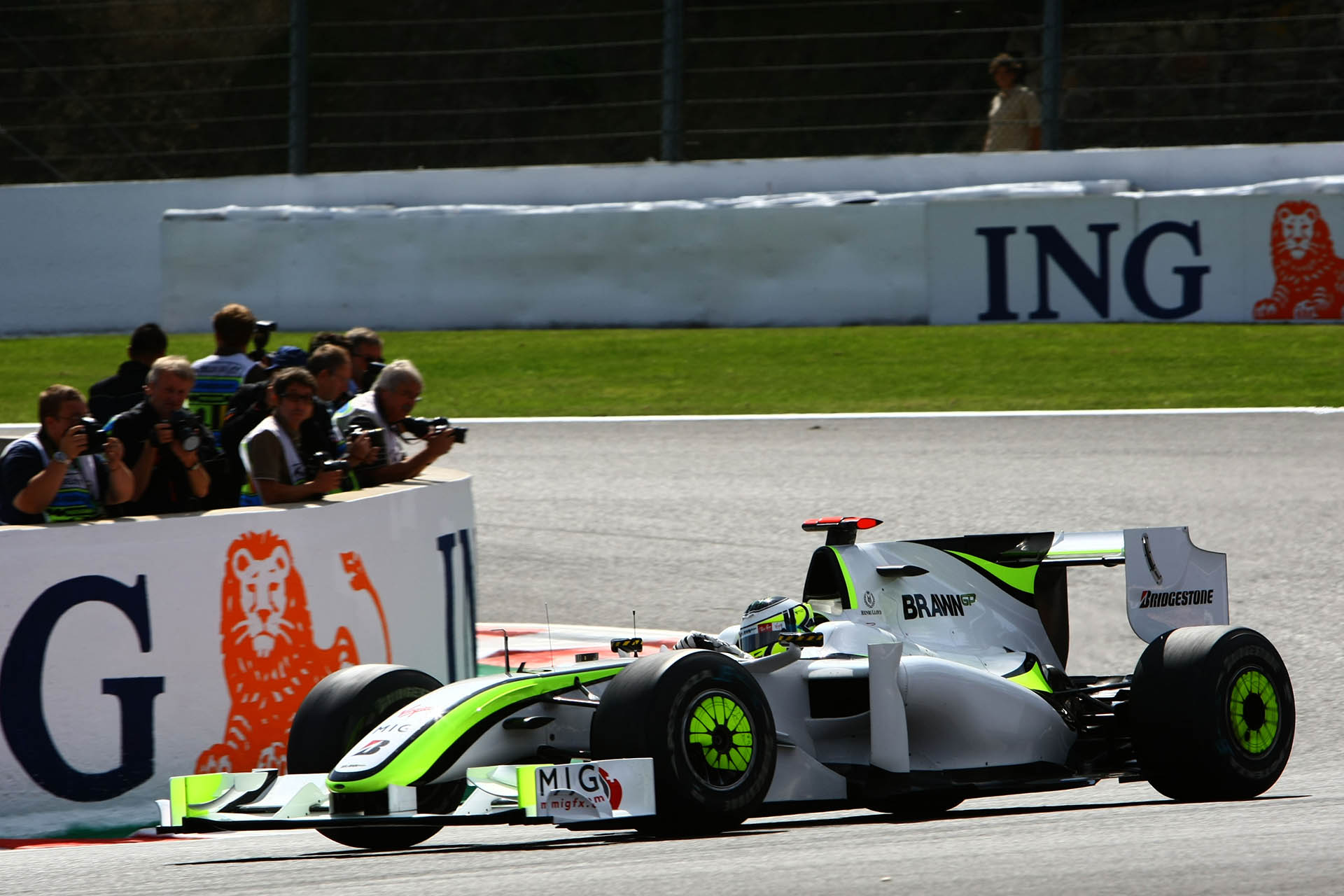 Bgp 001 Rear Button de retour au volant de la Brawn BGP 001